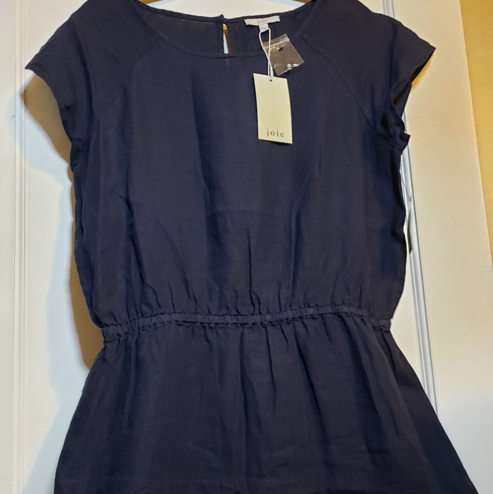 Navy Linen Joie dress